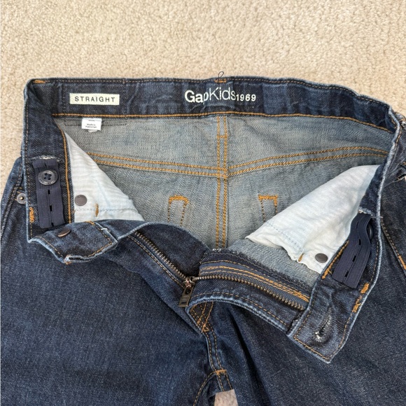 GAP Kids Deep Indigo Straight Jeans sz 16 Slim GUC - Picture 7 of 7